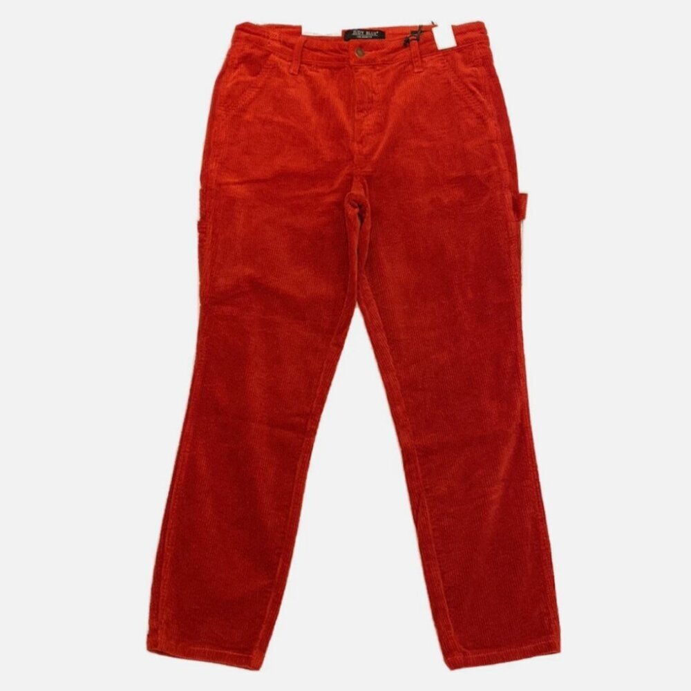 Judy Blue Slim Fit High Waist Rust Cotton Stretch Corduroy Jeans Size 31